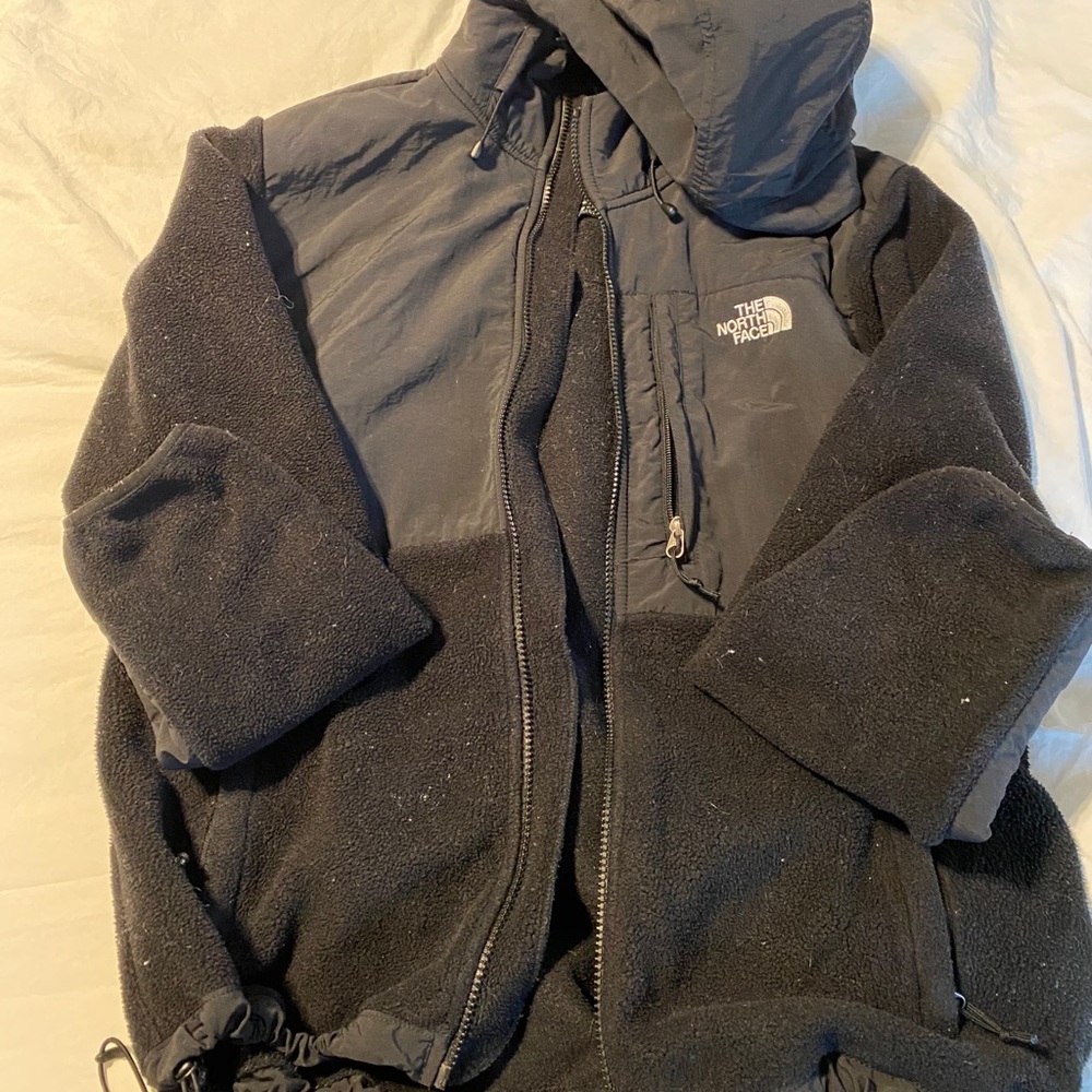 The north face black zip up jacket